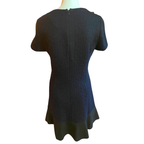 Tory Burch Quilted Jacquard Black Navy Dress M - Picture 5 of 8